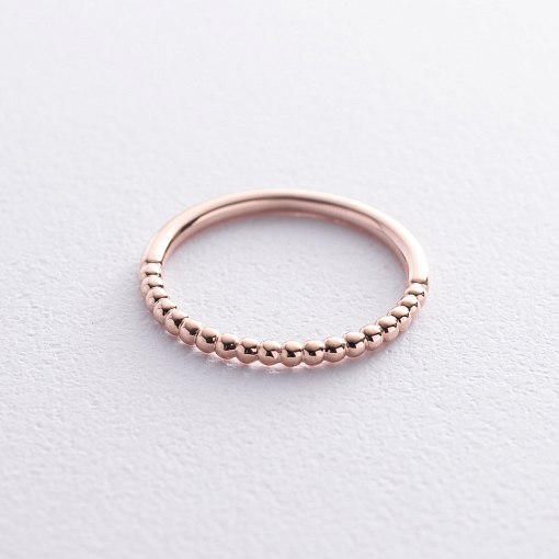 Шариковое кольцо "Одри" в красном золоте к07596 8