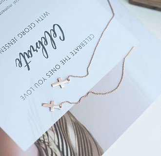 Серьги-протяжки Духовность в красном золоте с05558 №4