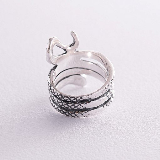 Серебряное кольцо "Змея" 112663 9