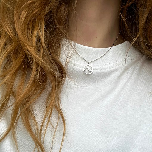 Серебряное колье "Волна" 908-01326 4