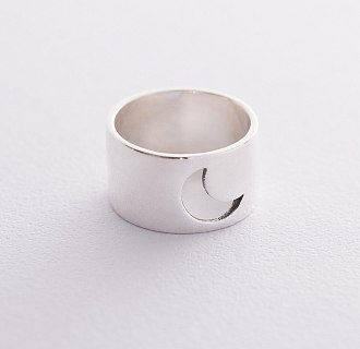 Серебряное кольцо "Луна" 112227 №5