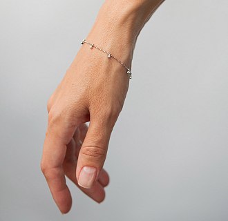 Браслет в белом золоте с бриллиантами бб0041di №2