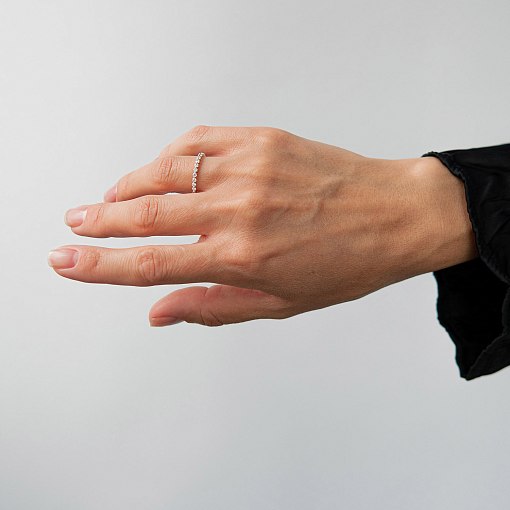 Золота каблучка з діамантами кб0595ri 4