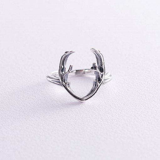 Серебряное кольцо "Оленьи рога" 112535