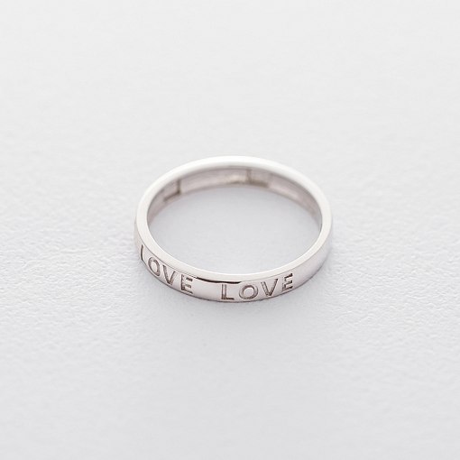 Кольцо Love-Love в белом золоте к05874