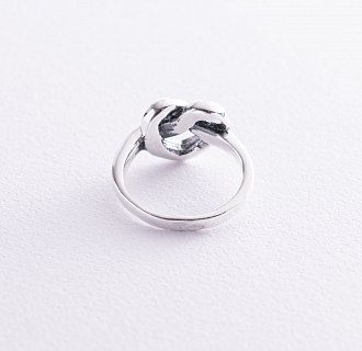 Серебряное кольцо "Сердце" с чернением 112534 №2