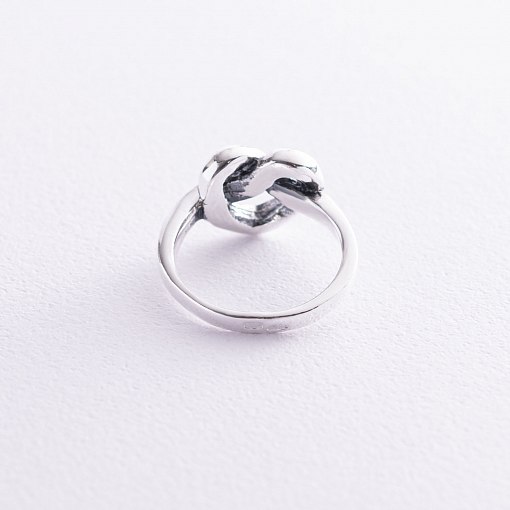 Серебряное кольцо "Сердце" с чернением 112534 2