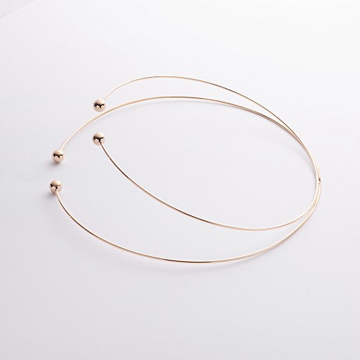 Колье - чокер "Demi" (желтое золото) с шариками кол02614 3