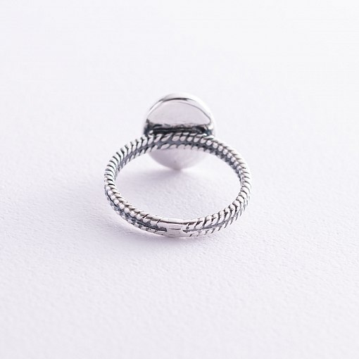 Серебряное кольцо с гравировкой "Цветочек" 112537ц 2