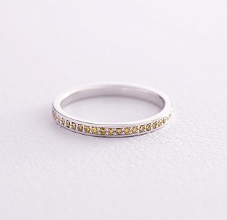 Золотое кольцо с желтыми бриллиантами 227001121