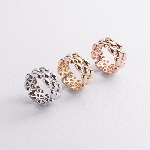 Кольцо "Charlie" в красном золоте к08370 5