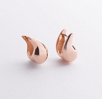 Золотые серьги "Капельки" с09633