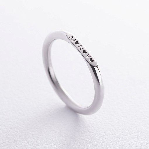 Серебряное кольцо для гравировки 112697 4
