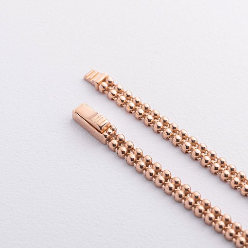 Браслет "Шарики" в красном золоте б05785 2