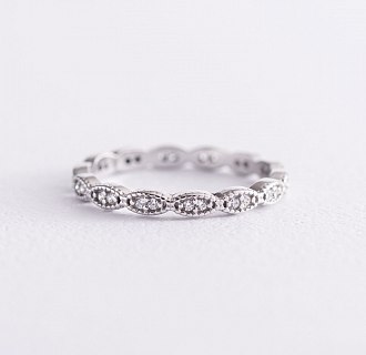 Серебряное кольцо с фианитами 3891