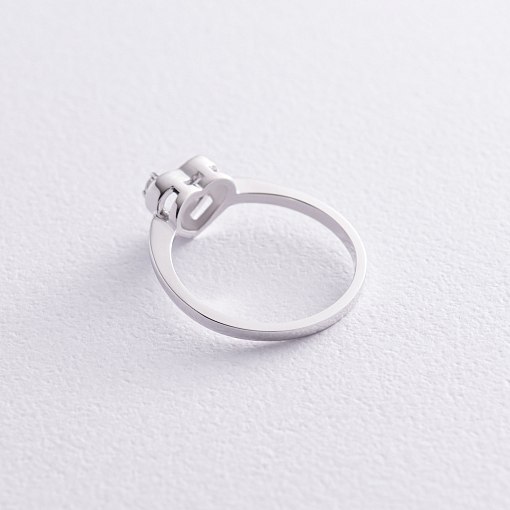 Золотое кольцо "Сердечко" с бриллиантом кб0502z 5