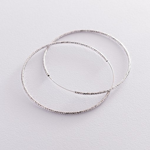 Сережки - кільця в сріблі 122971