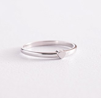 Серебряное кольцо "Сердце" 3887