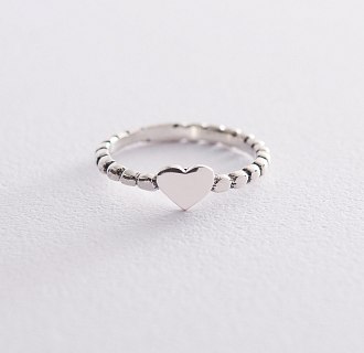 Серебряное кольцо "Сердечко" 112269