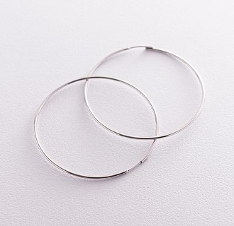 Серьги - кольца в серебре (6.0 см) 122886
