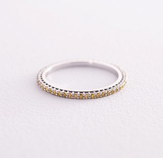 Золотое кольцо с желтыми бриллиантами 226821121