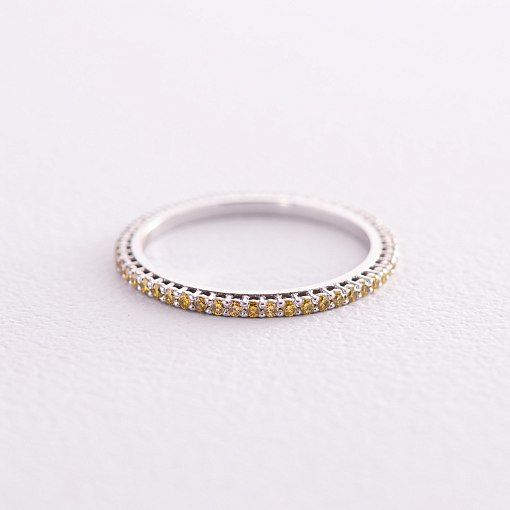 Золотое кольцо с желтыми бриллиантами 226821121