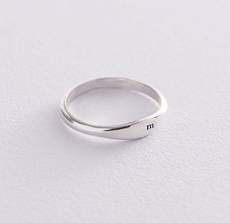 Серебряное кольцо для гравировки 112591 №9