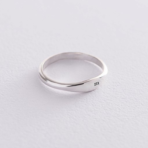 Серебряное кольцо для гравировки 112591 9