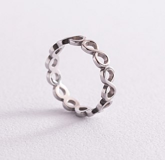 Серебряное кольцо "Бесконечность" 3946 №2
