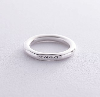 Серебряное кольцо для гравировки 112697 №16