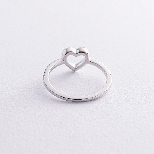 Золотое кольцо "Сердечко" с бриллиантами кб0496ch 5