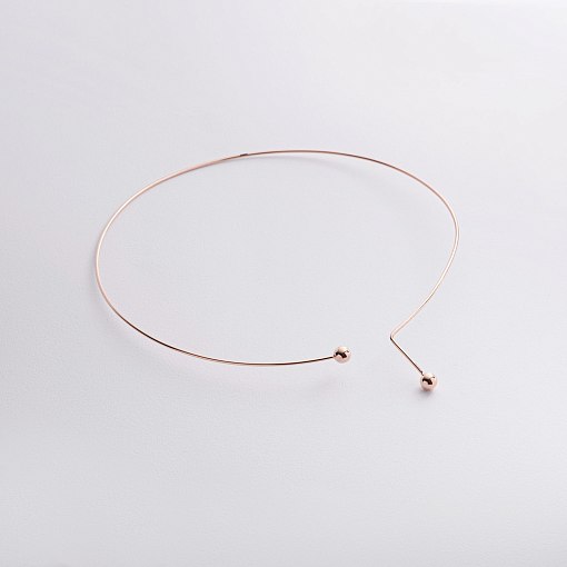 Колье - чокер "Ariana" (красное золото) с шариками кол02603