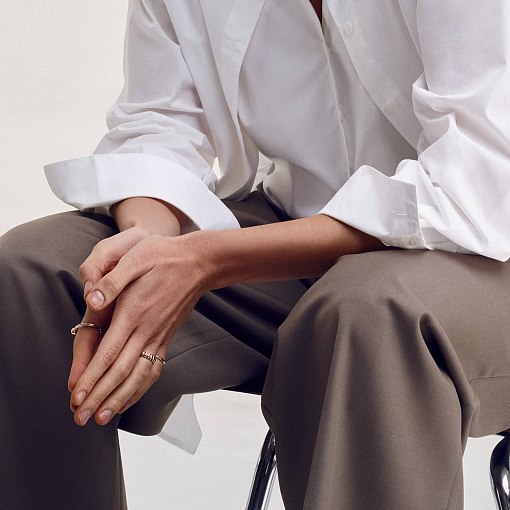 Тонкое кольцо "Минимализм" в красном золоте обр00342 7