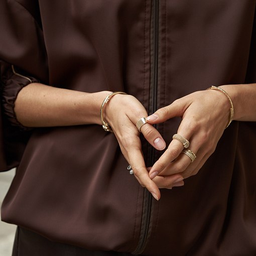 Кольцо "Sharon" с фианитами (желтое золото) к08352 15