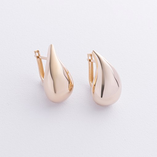 Серьги "Megan" в желтом золоте (Middle) с09086