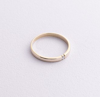 Кольцо с бриллиантом в желтом золоте кб0554м №4