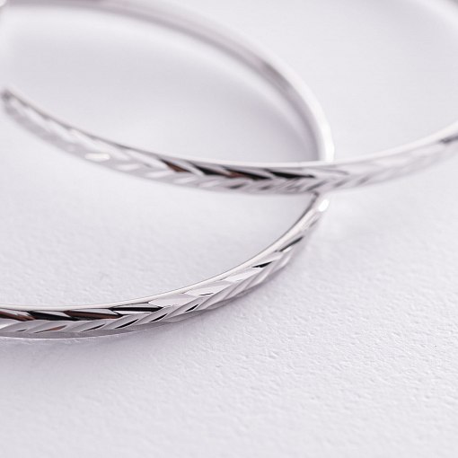Сережки - кільця в сріблі (4.9 см) 122951 3