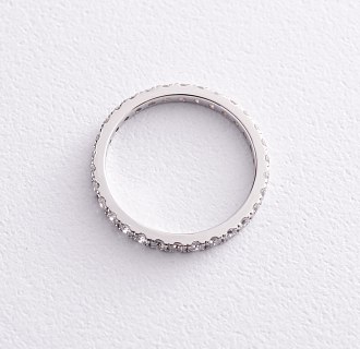 Кольцо в белом золоте с бриллиантами 220971121 №3