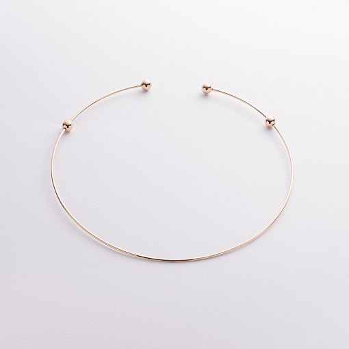 Колье - чокер "Emilia" (желтое золото) с шариками кол02615 5