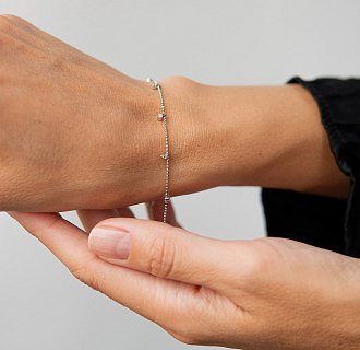 Браслет в белом золоте с бриллиантами бб0041di №3