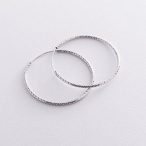 Сережки - кільця в сріблі (4.1 см) 122962