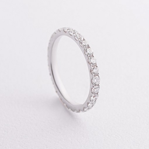 Золотое кольцо с дорожкой бриллиантов кб0612mi