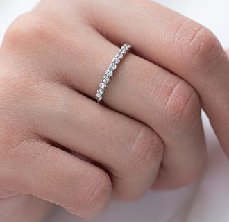 Серебряное кольцо с фианитами 112580 №3
