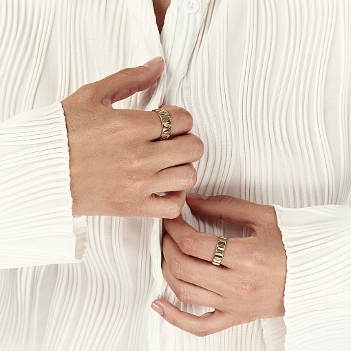 Кольцо "Frederika" в желтом золоте к07584 2