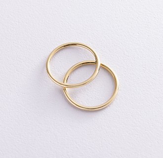 Тонкое кольцо "Минимализм" в желтом золоте обр00333 №2