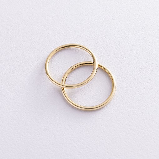 Тонкое кольцо "Минимализм" в желтом золоте обр00333 2