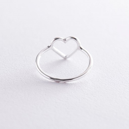 Кольцо "Сердечко" в серебре 112306 3