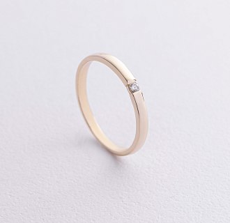 Кольцо с бриллиантом в желтом золоте кб0554м