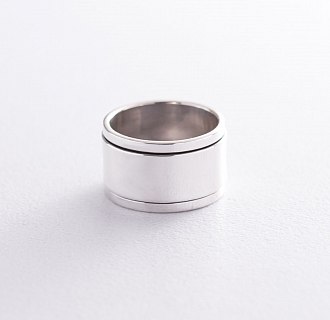 Широкое серебряное кольцо 112520 №2