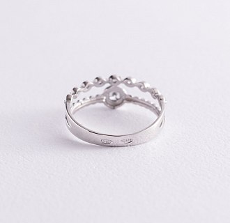 Серебряное кольцо с фианитами 1225/1р-CZ №5